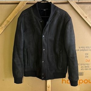 Theory Suede and Shearling Bomber